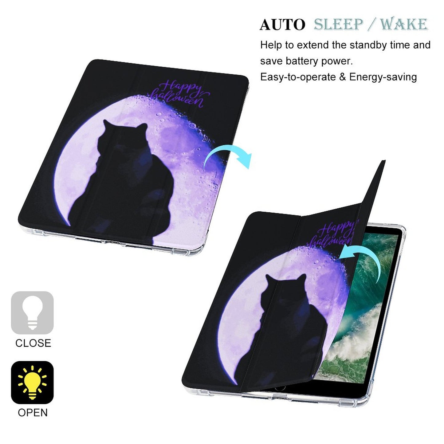 Tablet Case with Pencil Holder – Moonlit Familiar