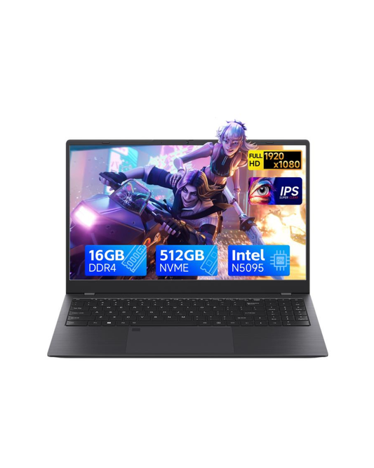 15.6" Business Laptop - N5095 CPU, 16GB RAM, 512GB/1TB SSD, Windows 11