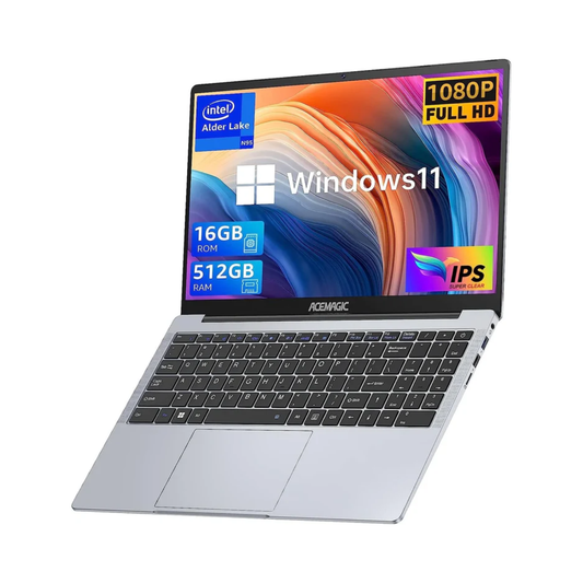15.6" Laptop - Intel Alder Lake N97, 16GB RAM, 512GB SSD, Windows 11 Pro