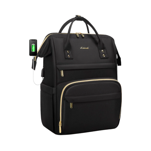 15.6" Laptop Backpack - Women's Work/Travel, USB Charging, Anti-Theft