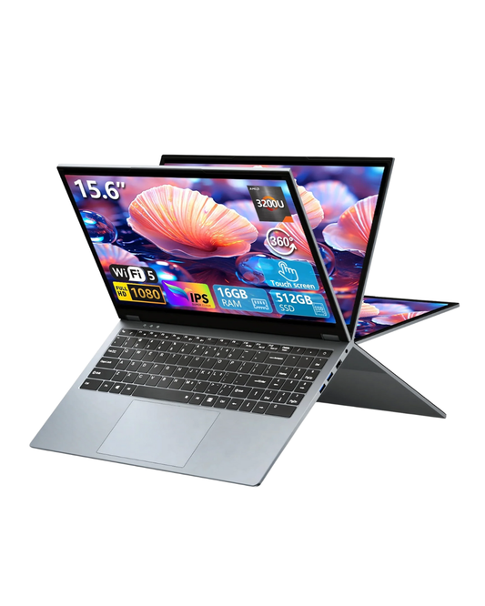 15.6" 2-in-1 Laptop - AMD Ryzen R3, 16GB RAM, 512GB SSD, Windows 11 Pro, Touchscreen