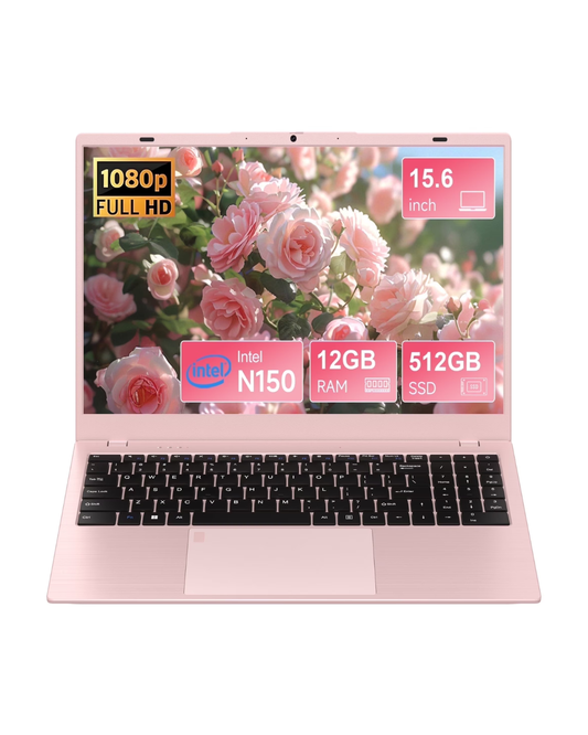 15.6" Windows 11 Pro Laptop - Intel N150, 12GB RAM, 512GB SSD