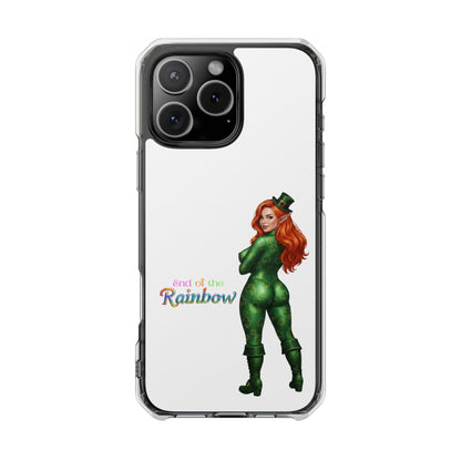 Clear Magnetic Phone Case – “End of the Rainbow” St. Patrick’s Day Design
