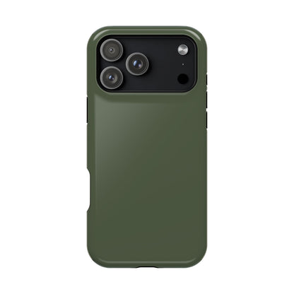Wireless-Charging Compatible Case – Cabin Green – Compatible with iPhone 13–17 & Samsung Galaxy S25–S26 Series