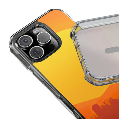 Clear Magnetic Phone Case — Desert Sunrise