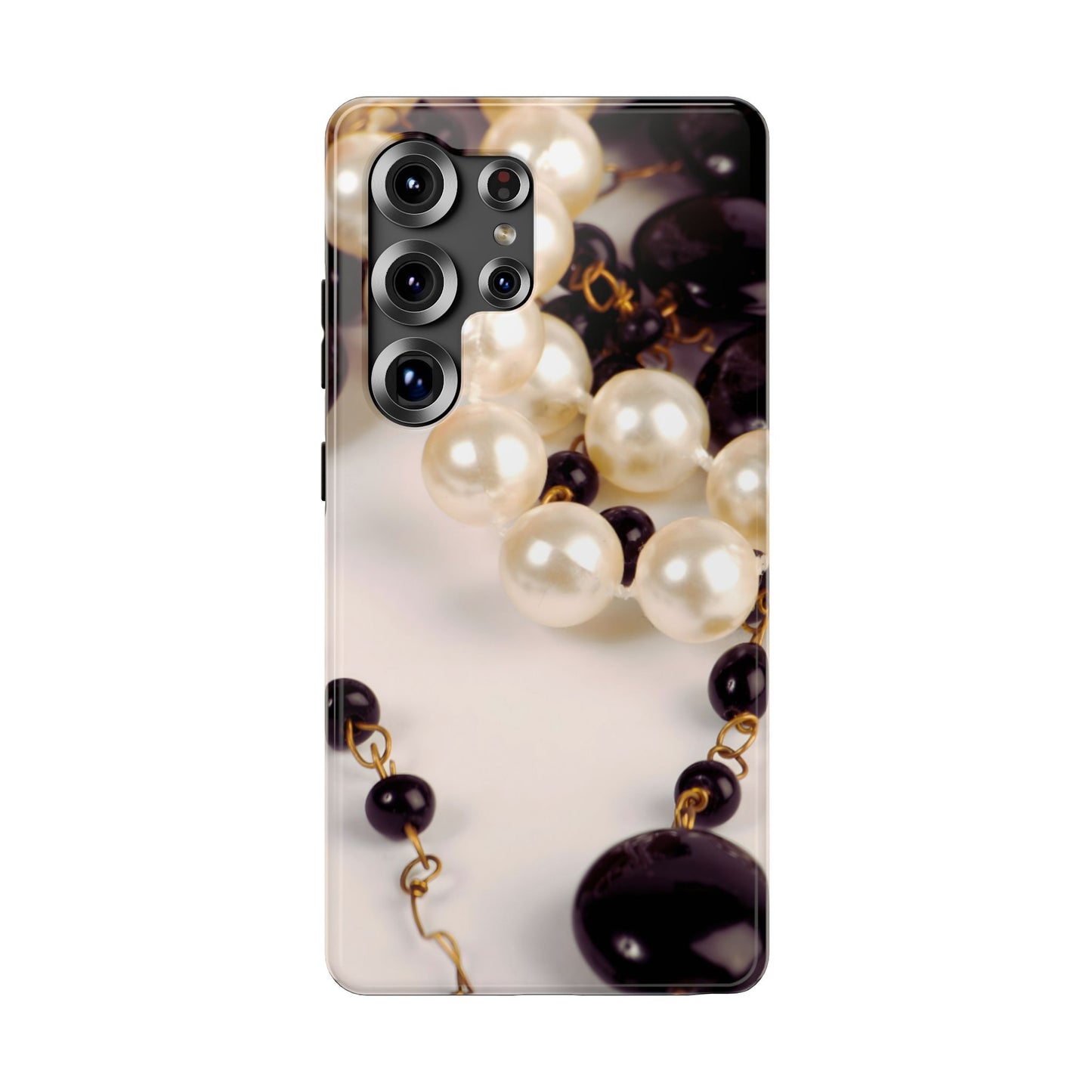 Impact-Resistant Phone Case – Noir Pearl