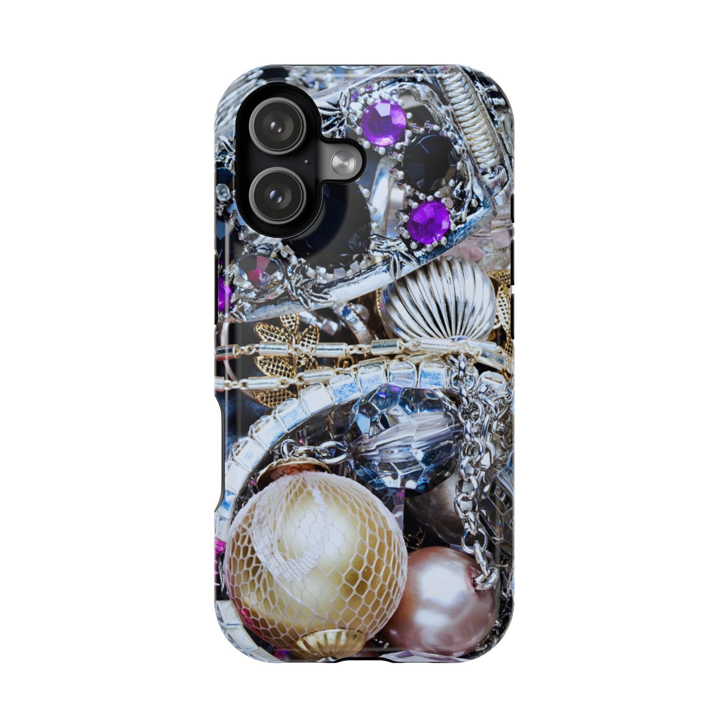 Impact-Resistant Phone Case – Chrome Jewel