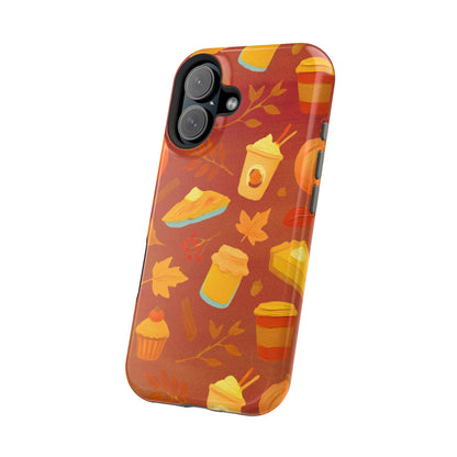 Autumn Treats Magnetic Phone Case — Fall Coffee & Pastry Protective Cover