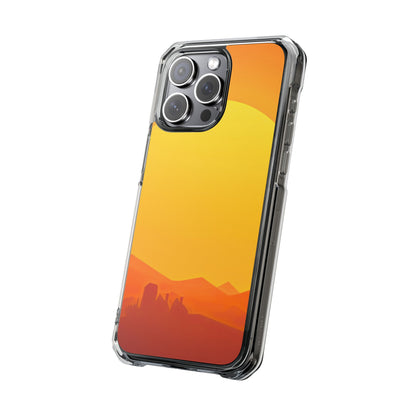 Clear Magnetic Phone Case — Desert Sunrise