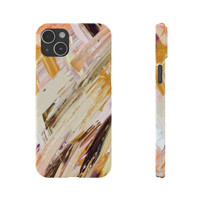 Slim Phone Case – Brush & Bronze