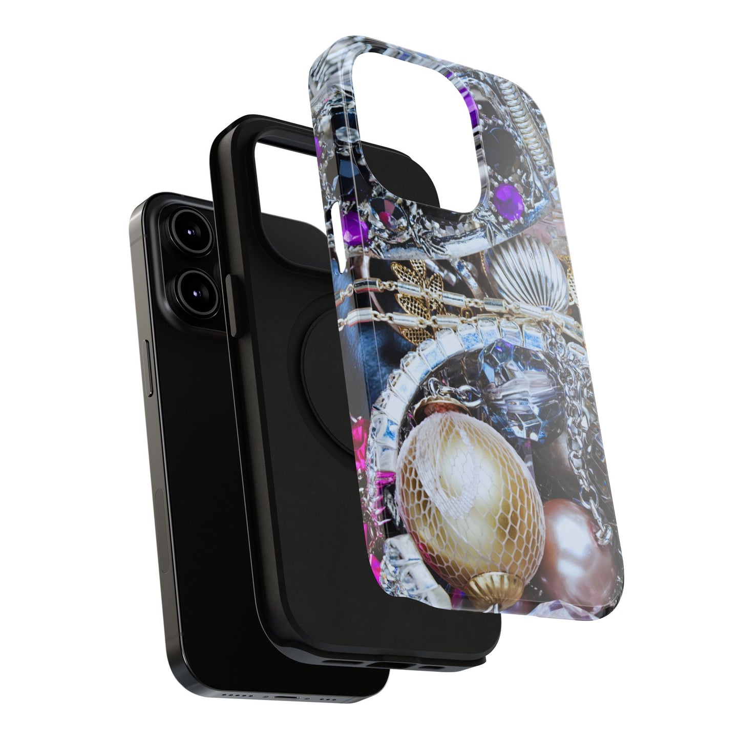 Impact-Resistant Phone Case – Chrome Jewel