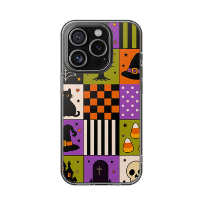 Clear Phone Case – Spooky Patchwork