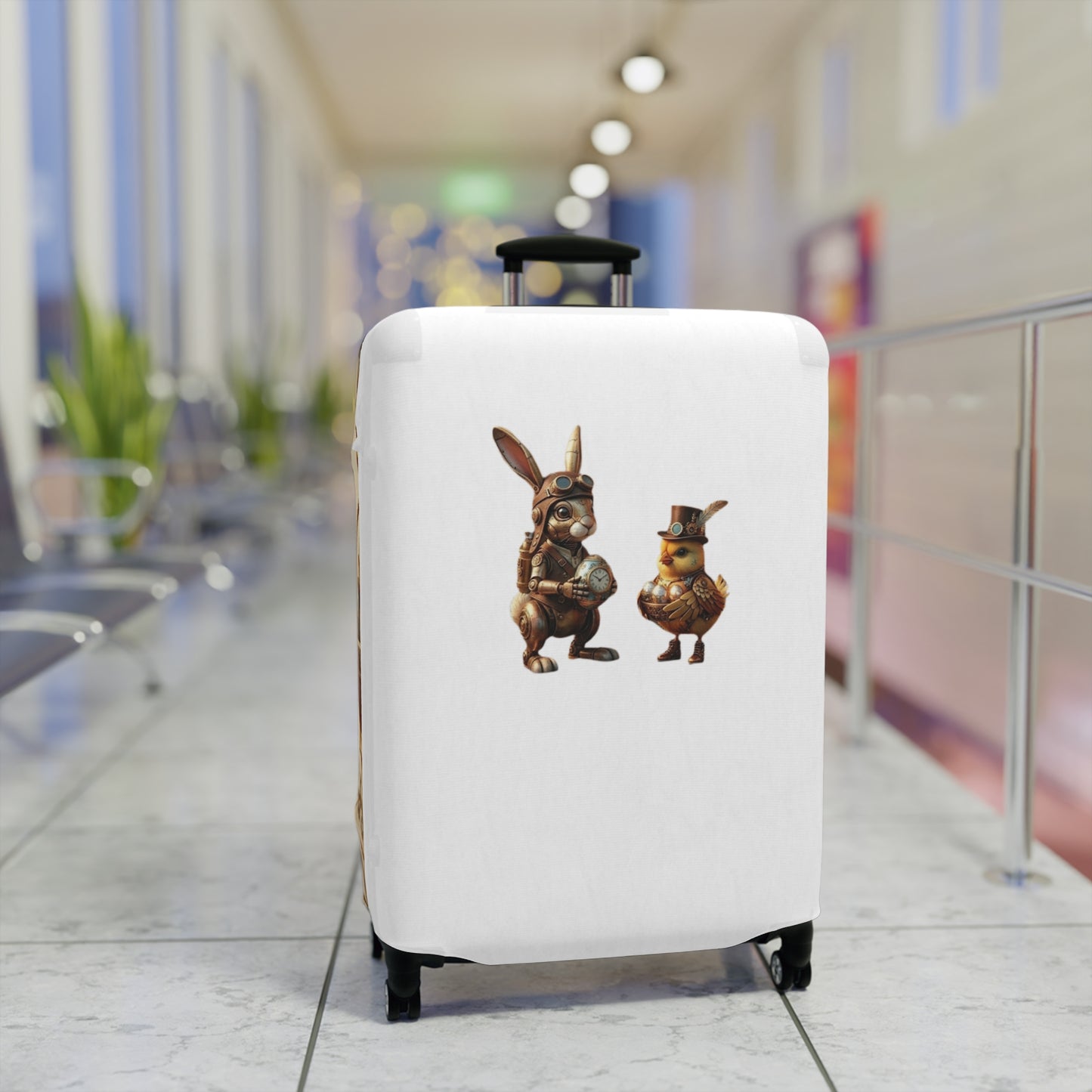 Luggage Cover – Clockwork Cottontail