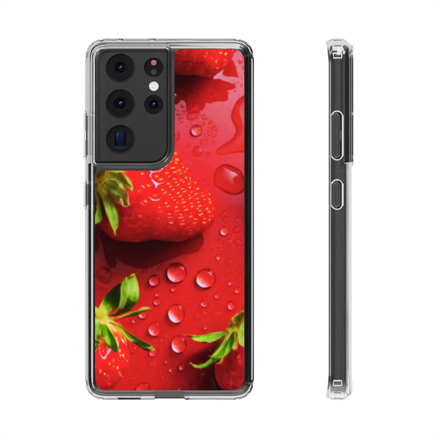 Clear Phone Case – Strawberry Drip
