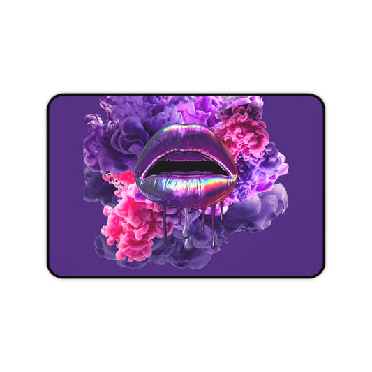 Neoprene Desk Mat – Purple Haze Lips