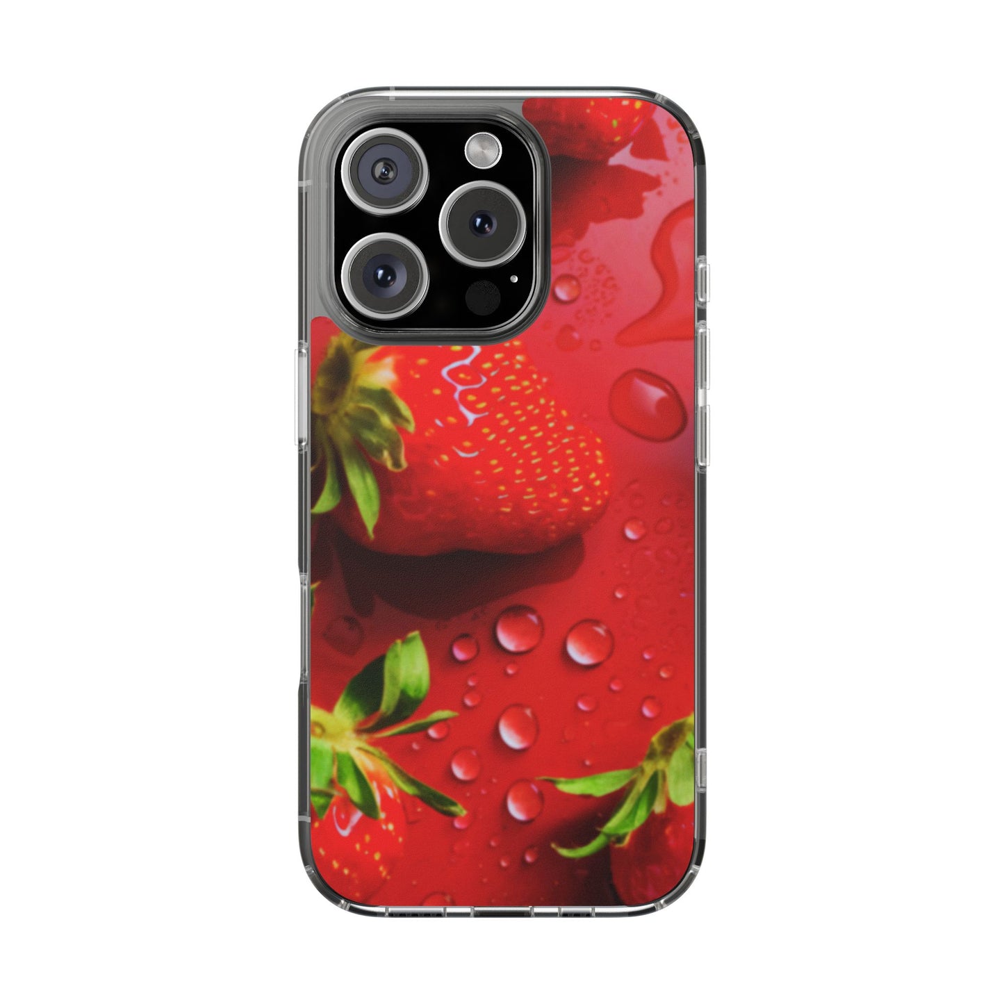 Clear Magnetic Phone Case – Strawberry Drip