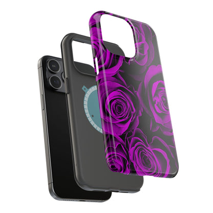 Wireless-Charging Compatible Case – Amethyst Roses