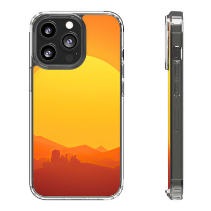 Clear Phone Case – Desert Sunrise