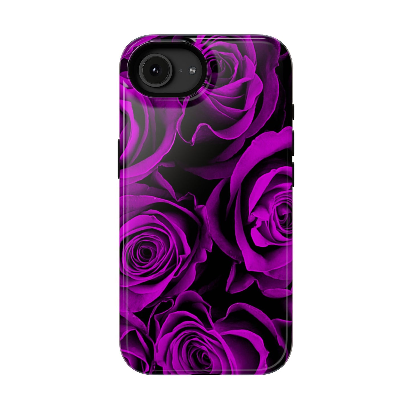 Impact-Resistant Phone Case – Amethyst Roses