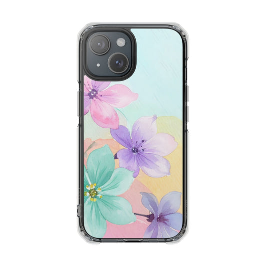 Clear Magnetic Phone Case – Water Petal
