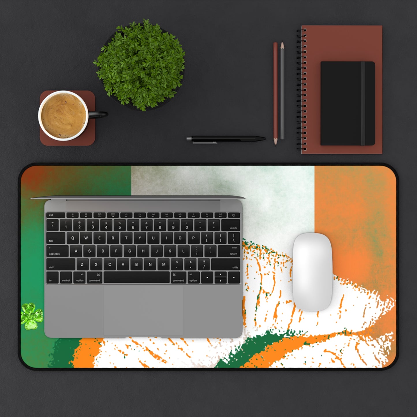 Neoprene Desk Mat – Irish Lip St. Patrick’s Day Design