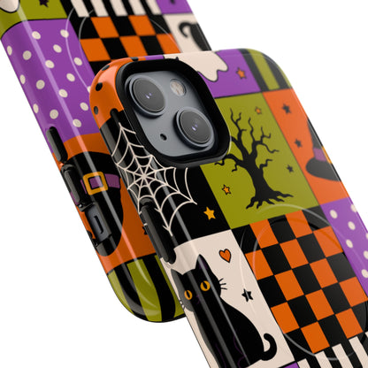Protective Magnetic Phone Case – Spooky Patchwork