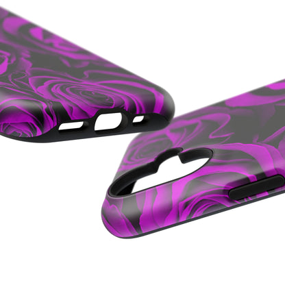 Impact-Resistant Phone Case – Amethyst Roses