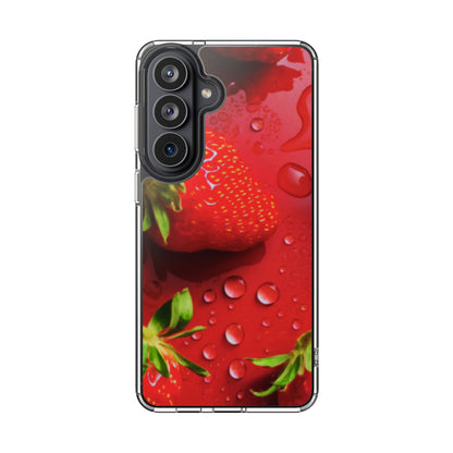 Clear Phone Case – Strawberry Drip