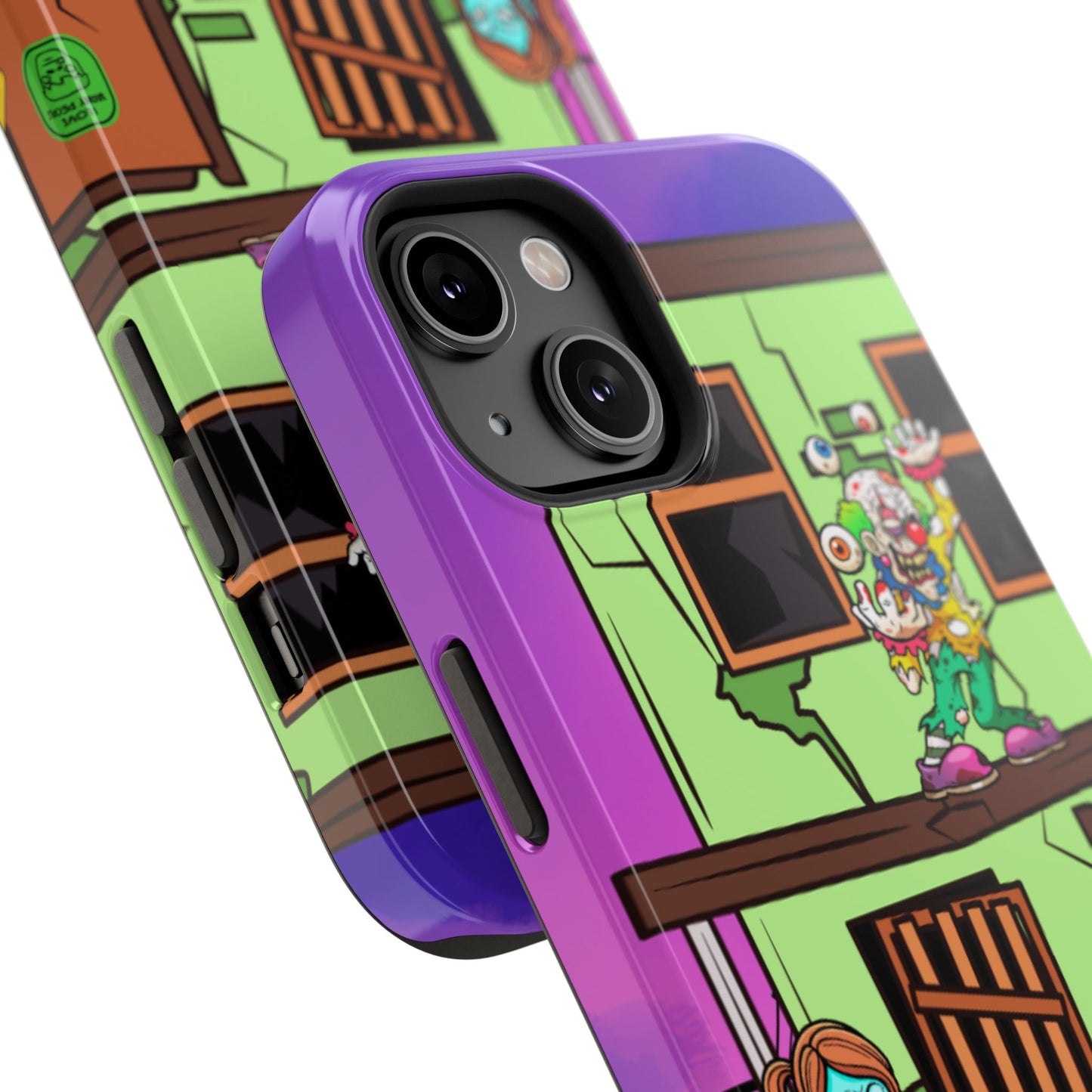 Zombie Arcade Phone Case — Colorful Cartoon Horror Impact-Resistant iPhone Cover