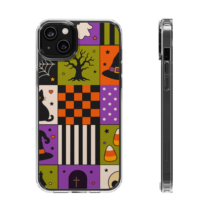 Clear Magnetic Phone Case – Spooky Patchwork