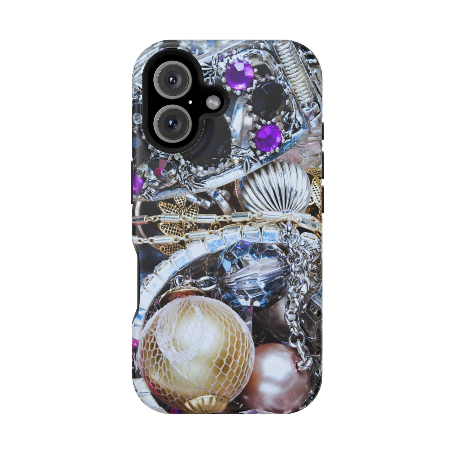 Impact-Resistant Phone Case – Chrome Jewel
