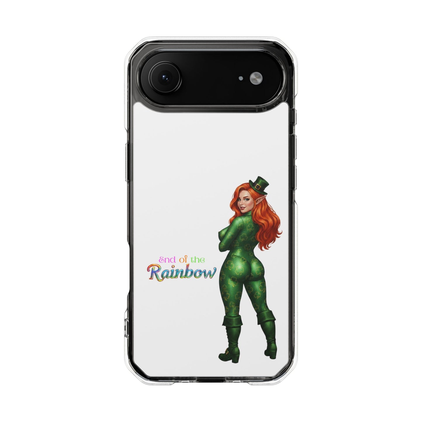 Clear Magnetic Phone Case – “End of the Rainbow” St. Patrick’s Day Design