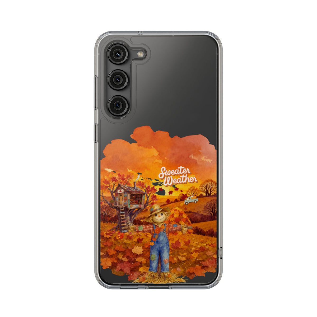 Clear Phone Case – Sweater Weather – Compatible with iPhone 13–17 & Samsung Galaxy S25–S26 Series