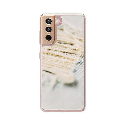Clear Phone Case – Woven Warmth