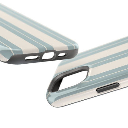 Wireless-Charging Compatible Case – Coastal Stripe