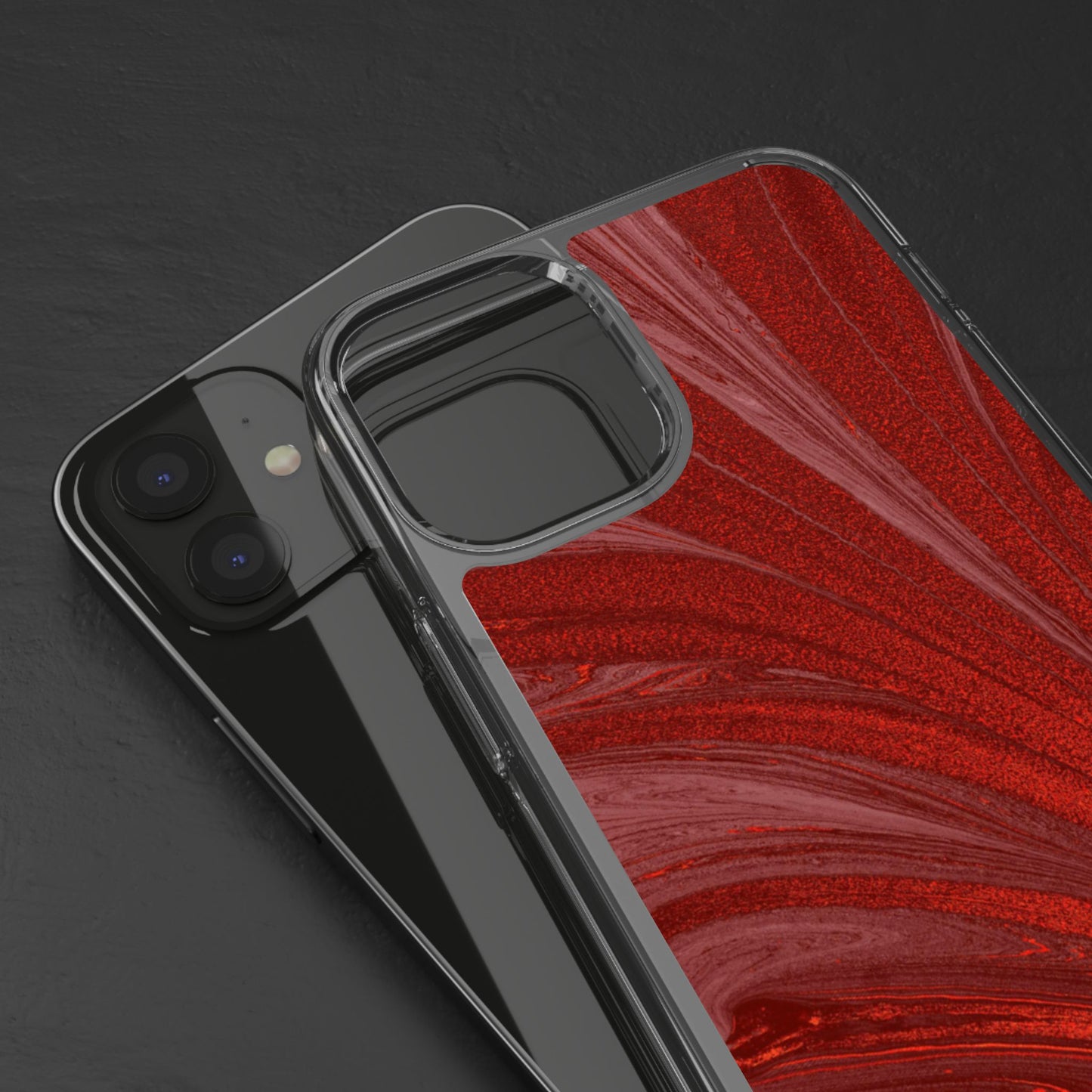 Clear Phone Case – Crimson Current