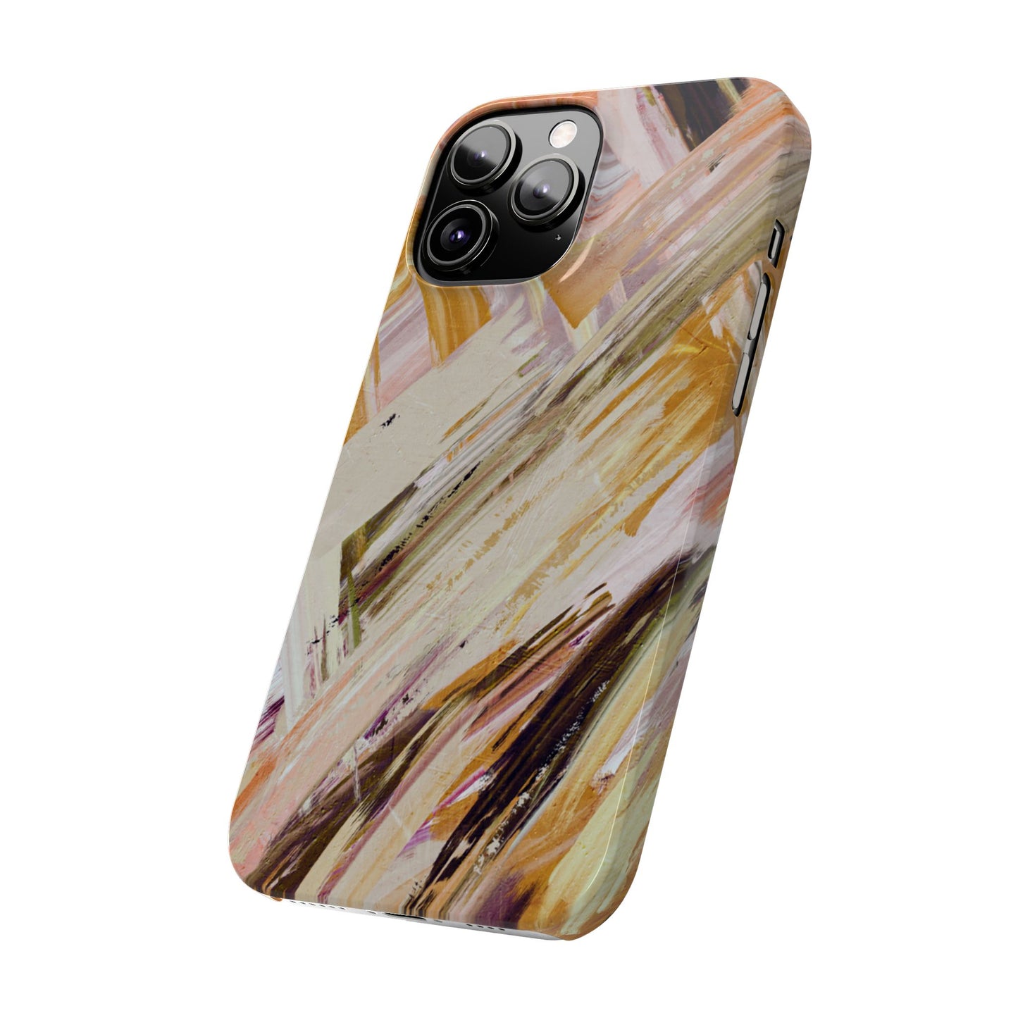 Slim Phone Case – Brush & Bronze