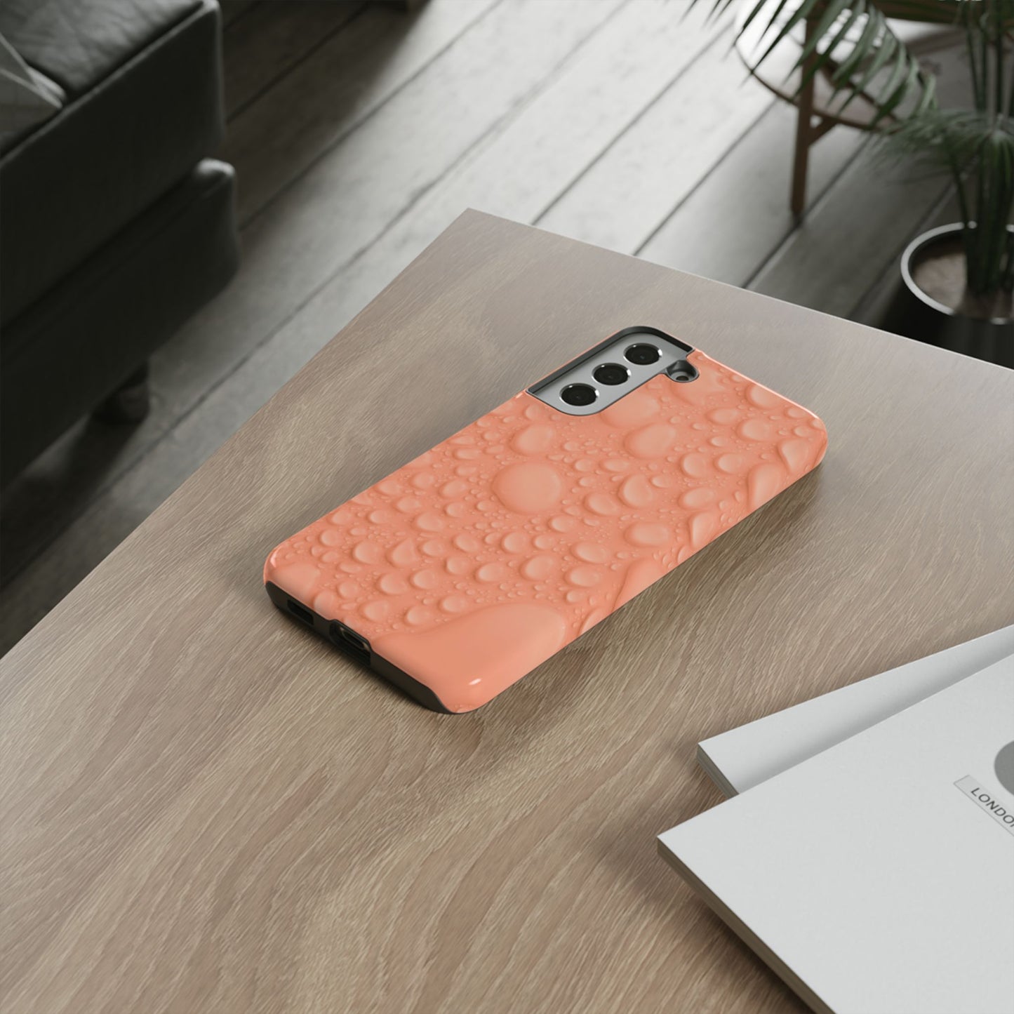 Protective Phone Case – Apricot Rain