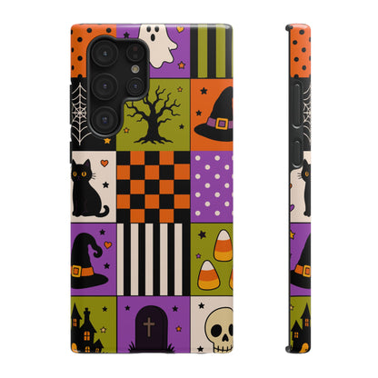 Impact-Resistant Phone Case – Spooky Patchwork