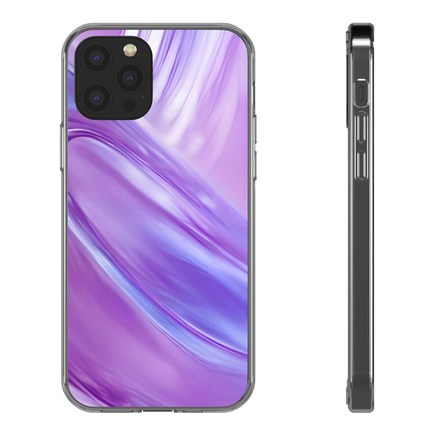 Clear Phone Case – Lavender Wave