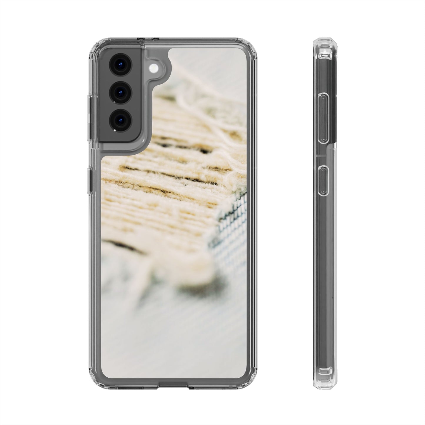 Clear Phone Case – Woven Warmth