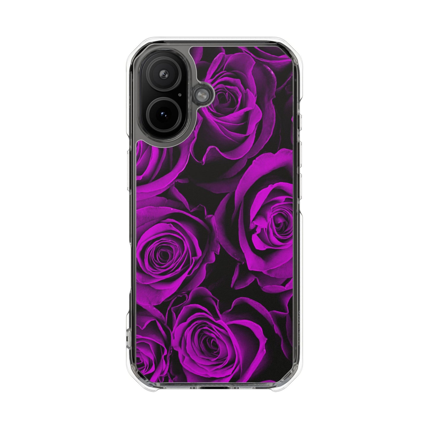 Clear Magnetic Phone Case – Amethyst Roses