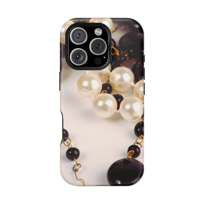 Impact-Resistant Phone Case – Noir Pearl