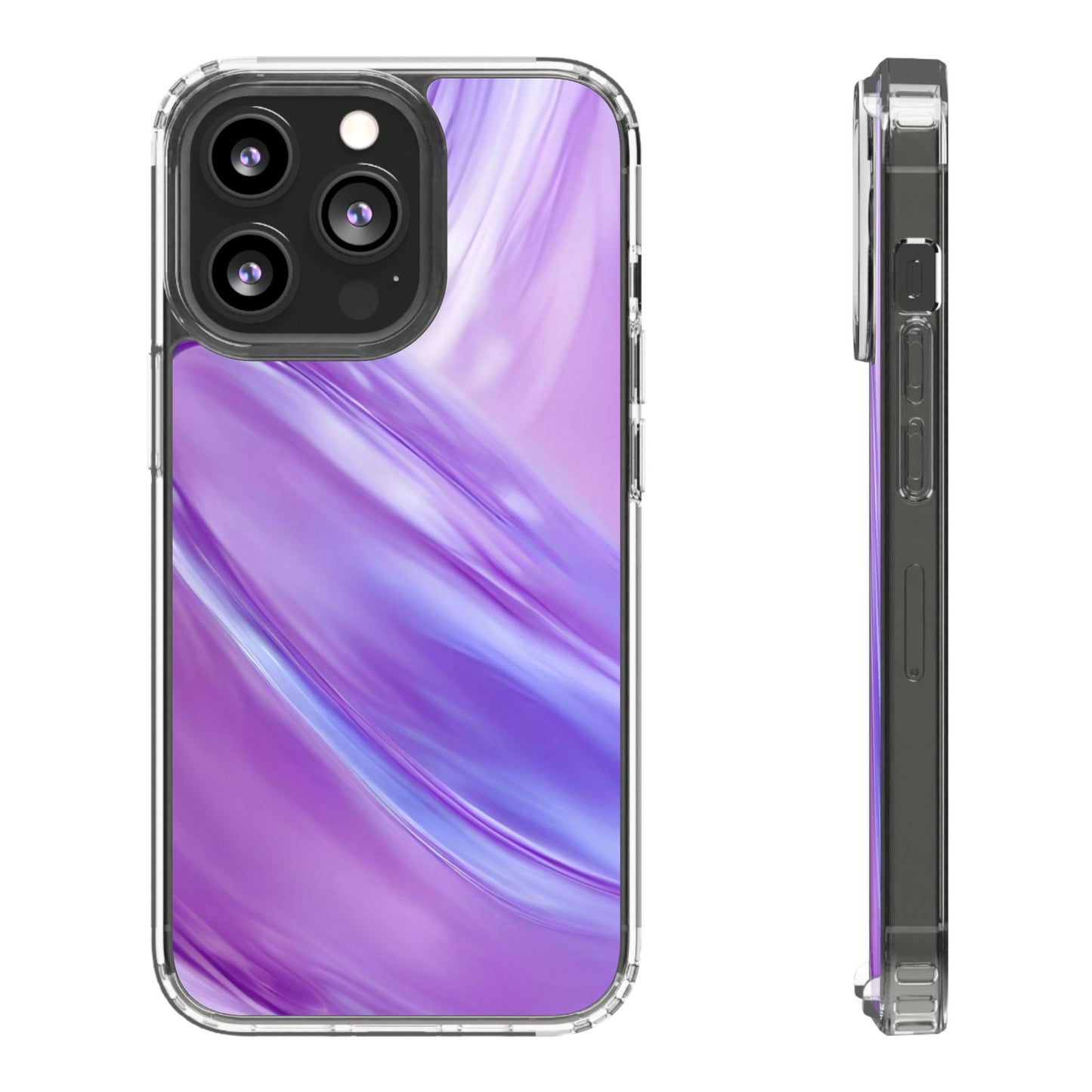 Clear Phone Case – Lavender Wave