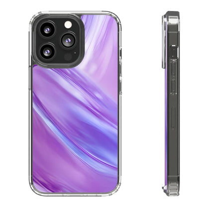 Clear Phone Case – Lavender Wave