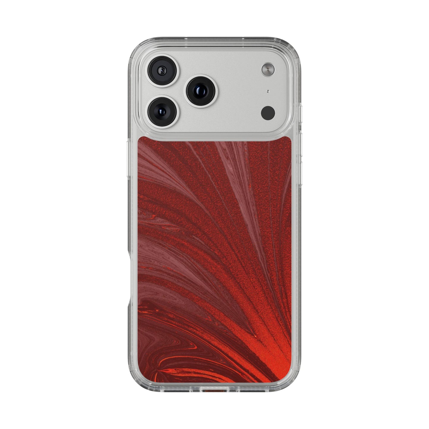 Clear Phone Case – Crimson Current