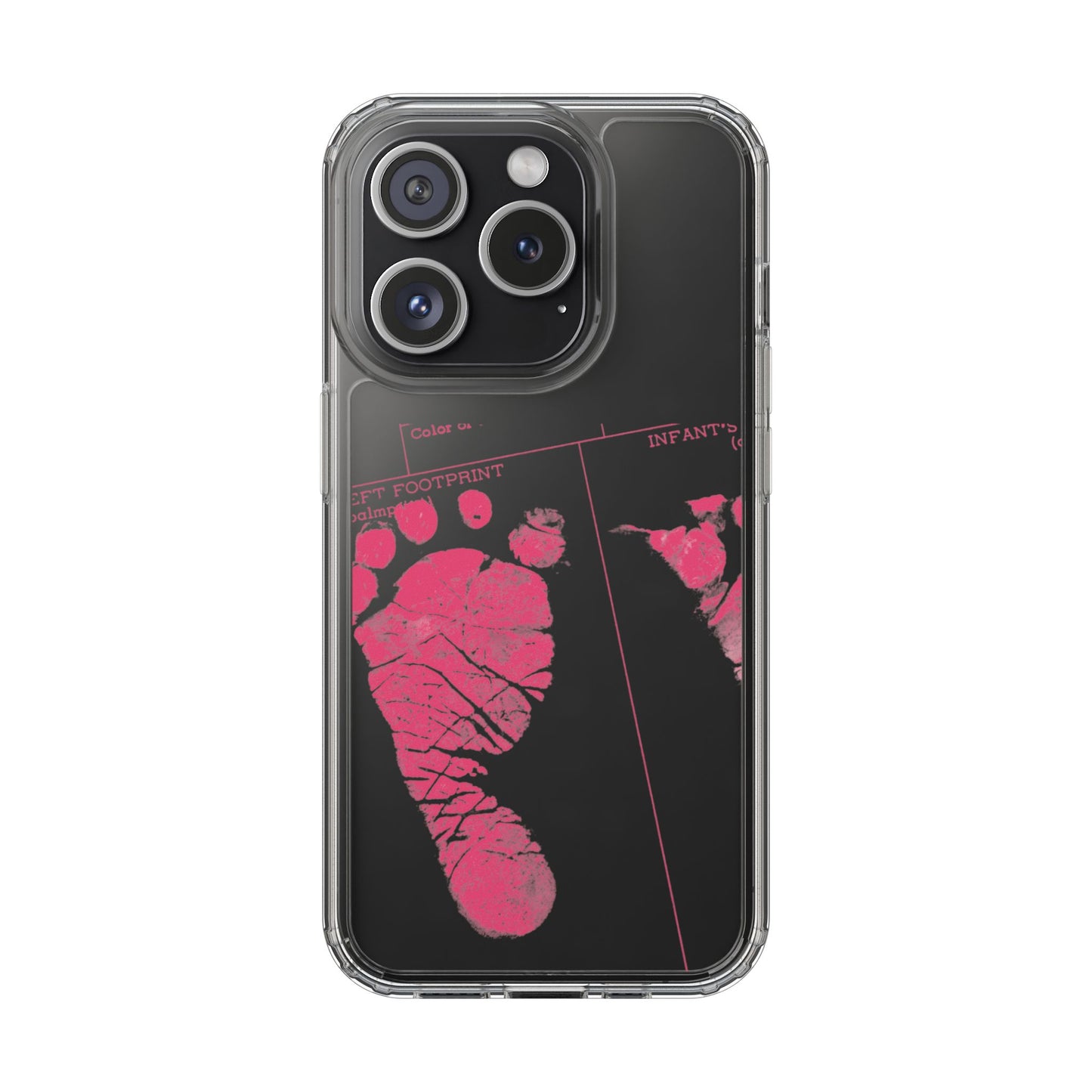 Clear Phone Case – Mom’s Little Pink Footprints