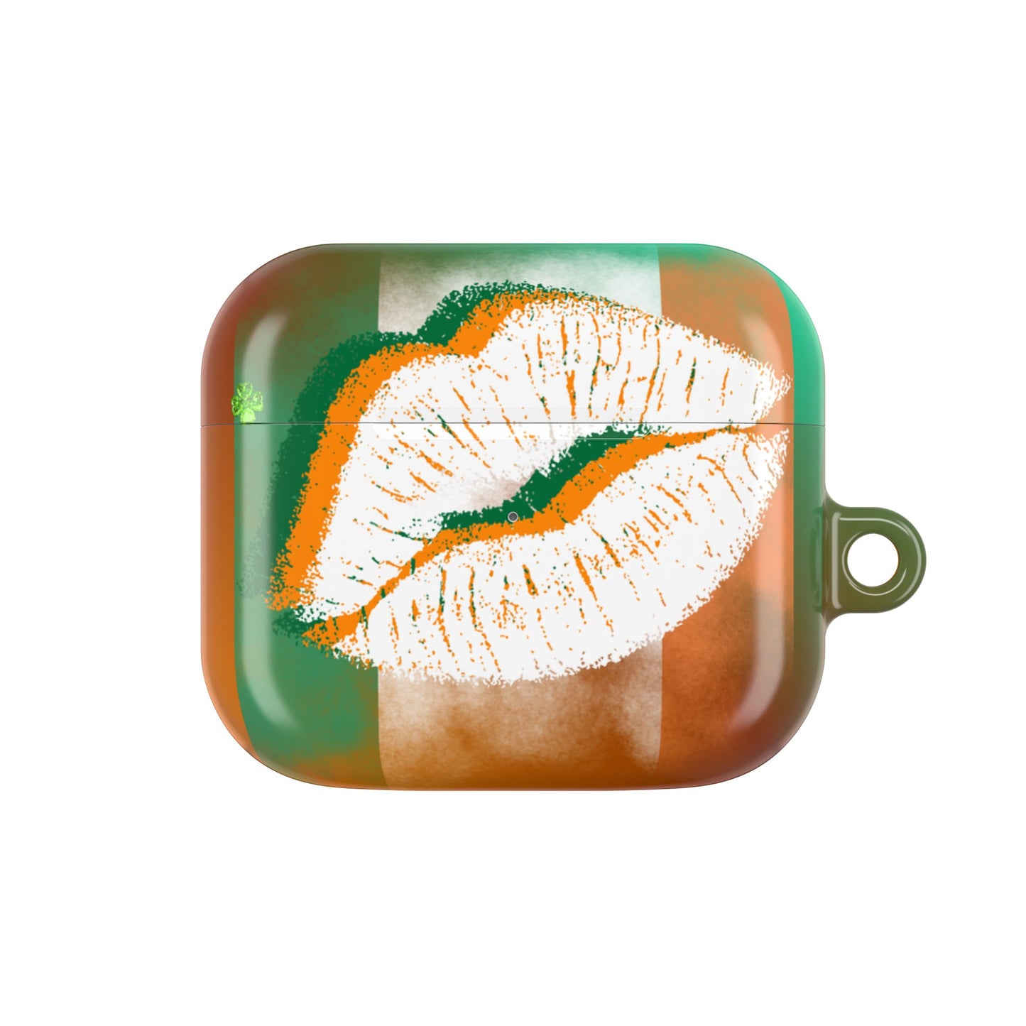 Wireless Earbud Case Cover – Irish Lip St. Patrick’s Day Design