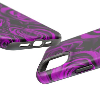 Impact-Resistant Phone Case – Amethyst Roses