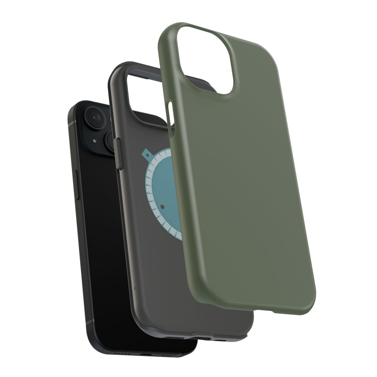 Wireless-Charging Compatible Case – Cabin Green – Compatible with iPhone 13–17 & Samsung Galaxy S25–S26 Series